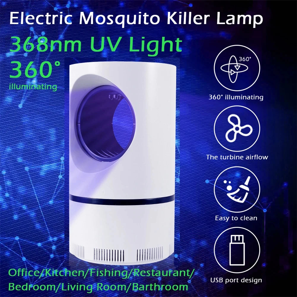 3000V Mosquito Killer Lamp - USB Rechargeable Bug Zapper UV Light
